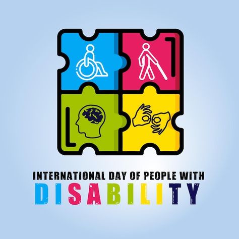 International Disabilities Day, International Day Of Persons With Disabilities, International Day, Colorful Wallpaper, Premium Vector, Graphic Resources, Quick Saves