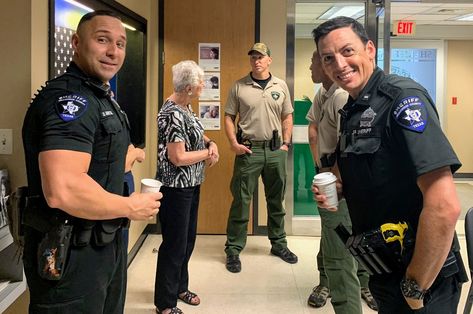 Oct 2, 2019 National Coffee With A Cop Day Coffee With A Cop, Support Police, Police Support, Peace Officer, Ups Delivery, Michael Roberts, Police Officers, Police Officer, Coffee