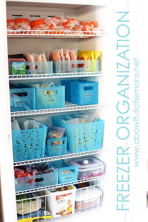 Organized Freezer, Drawer Freezer, A Bowl Full Of Lemons, Bowl Full Of Lemons, Organizing Life, Diy Kitchen Projects, Organized Pantry, Freezer Organization, Organisation Ideas