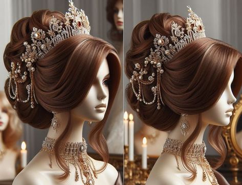 Royal Hairstyles, Bridal Hair Tutorial, Intricate Hairstyles, Medieval Hairstyles, High Fashion Hair, Before And After Pics, Cosplay Hair, Hair Up Styles, Haircuts For Medium Hair