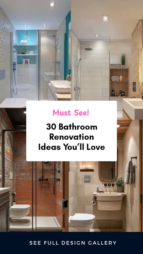 Transform your ordinary bathroom into a stylish oasis with these 30 amazing bathroom renovation ideas. From modern minimalistic designs to cozy rustic touches, explore diverse styles that can rejuvenate this essential space in your home. We cover budget-friendly options as well as upscale luxuries, so there's something for everyone. You will also find tips on color schemes, fittings, and lighting that enhance the look of your bathroom. Kickstart your inspiring bathroom renovation today and create a space that combines functionality with comfort. Bathroom Remodel For Seniors, Small Rectangle Bathroom, Aging In Place Bathroom, 1970s Bathroom, Modern Bathroom Renovations, Modern Bathroom Ideas, Bathroom Renovation Ideas, Eclectic Bathroom, Floating Vanity