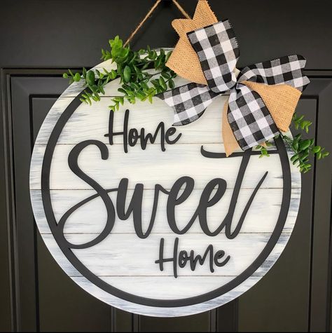 Home Door Hanger, Bar Exterior, Farmhouse Doors, Wood Door Hangers, Home Door, Front Door Signs, Wooden Door Hangers, Wooden Cutouts, Home Doors