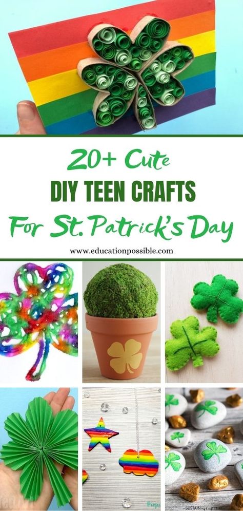 Kids Crafts For St Patricks Day Ideas, St Patrick’s Day Crafts For School Age, St Patricks Day Art Projects 5th Grade, St Patricks Day Crafts For Older Kids, Shamrock Crafts For Adults, Saint Patrick's Day Crafts For Adults, At Patty’s Day Crafts, St Patricks Crafts For Adults, March Crafts For Kids Elementary Schools