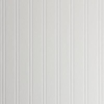 Beadboard Vinyl Peelable Wallpaper (Covers 56.4 sq. ft.) Peel And Stick Bead Board Wallpaper, Painted Beadboard Walls With Wallpaper, Bead Board Peel And Stick Wallpaper, Peelable Wallpaper, Striped Wood, Wainscoting Wall, Beadboard Wallpaper, Gingerbread Cottage, White Beadboard