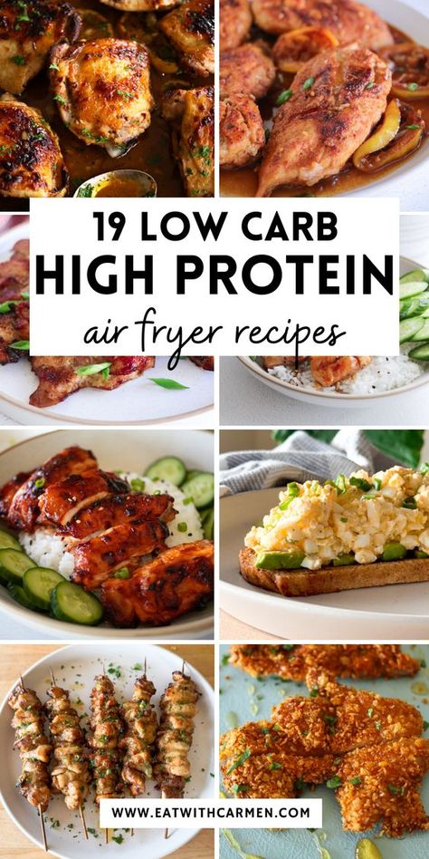 Finding healthy meals that are quick and easy can be a challenge. My low carb high protein air fryer recipes are packed with flavor and perfect for keeping you on track. Pin this for ideas that make healthy eating easier! Low Carb Air Fryer Lunch, Easy High Protein Meals Air Fryer, Dual Air Fryer Recipes Healthy, Airfryer Recipes High Protein, Easy Air Fryer Meal Prep, Healthy Lunch Ideas Air Fryer, Keto Air Fryer Meals, Healthy Air Fryer Meals For Two, Air Fryer Dinner Recipe