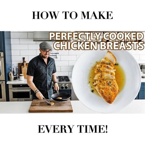 How To Cook Chicken Breasts | Cooking Basics | cooking | Cooking perfect chicken breasts can be challenging but I’ve got an absolutely fool proof procedure that I’ve been using for years and it works every... | By Chef Billy Parisi Perfect Chicken Breast, Chicken Boneless Breast Recipes, Everyday Dinners, Chef Billy Parisi, Pan Seared Chicken Breast, Billy Parisi, Cacciatore Recipes, Chicken Cacciatore Recipe, Food Tutorials