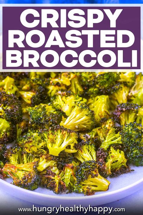 Crispy Roasted Broccoli is an easy and delicious side dish that will go with all of your favourite main meals. Our favourite way to get more greens in our diet and lots of different ways to flavour it. Roasting broccoli in a little oil and seasoning totally changes the flavour and it's a great way to get kids to try vegetables in a different way. Less than 5 minutes prep time too. Roasted Brocoli, How To Make Roasted Broccoli, Crispy Oven Roasted Broccoli, Roasted Brocolli And Carrots, Cheap Side Dishes, Roasted Tenderstem Broccoli, Broccoli Pasta Bake, Grilled Dinner Recipes, Vegetable Side Dishes Healthy