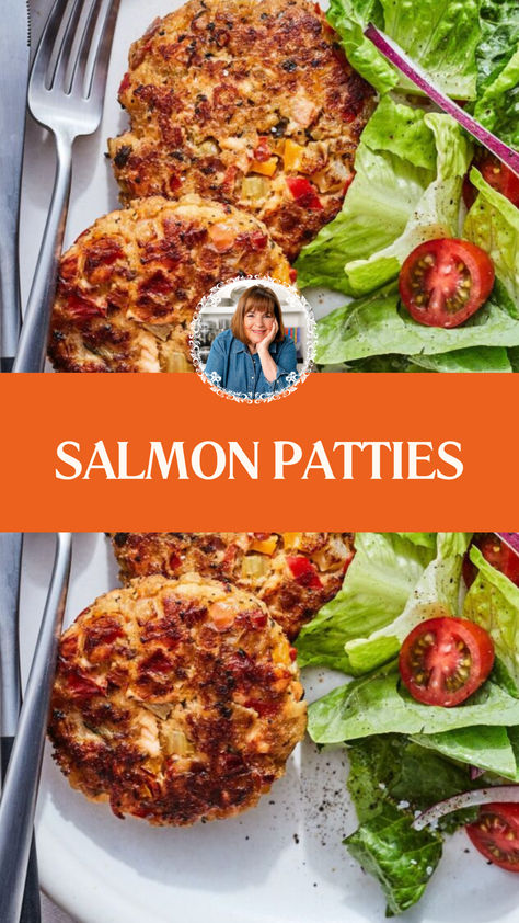 Ina Garten Salmon Patties Ina Garten Salmon Cakes, Fresh Salmon Burger Recipe, Salmon Burgers With Fresh Salmon, Salmon Burger, Fresh Salmon Patties, Oven Burgers, Grilled Salmon Burgers, Salmon Burger Recipe, Salmon Patties Recipe