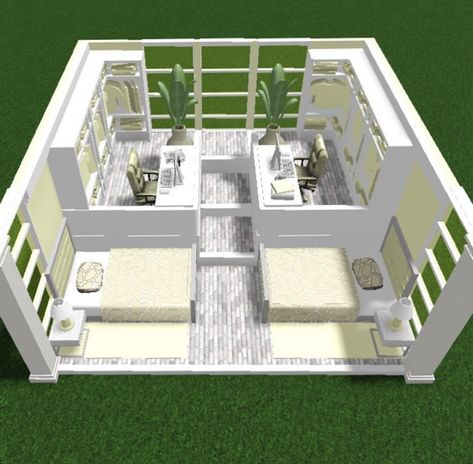 Dining Ideas Bloxburg, One Story Bloxburg House Layout 3 Bedroom, Bloxburg Layout Ideas 3 Story, Tiny Bloxburg House Layout, Small House Layout Bloxburg, Garden Space Ideas, Bloxburg Ideas To Build, Bloxburg Layout Ideas, Bloxburg Designs