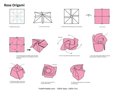 18 Easy Ways How To Make Paper Flowers Step By Step With Pictures Rose Drawing Tutorial, Origami Instructions Easy, Easy Origami Rose, Origami Flower Bouquet, Paper Origami Flowers, Easy Origami Flower, Origami Flowers Tutorial, Box Origami, Origami Step By Step