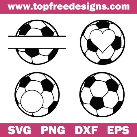 Soccer Ball Svg, Free Cricut Images, Soccer Mom Svg, Freebie Svg, Free Balling, Soccer Banner, Spring Svg, Cricket Ideas, Cricut Projects Beginner