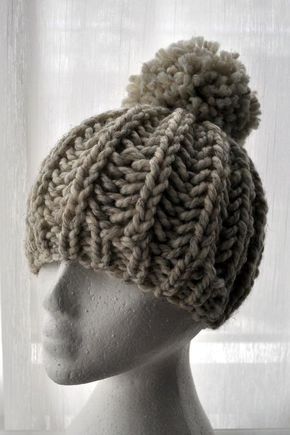 Classy Crochet, Hipster Hat, Knitting Patterns Free Hats, Chunky Knit Hat, Crochet Knit Hat, Vogue Knitting, Beanie Pattern, Hat Knitting Patterns, Garter Stitch