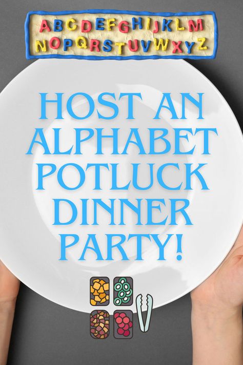 Each guest brings a dish that starts with the first letter of their name! Shake things up with this trendy take on a potluck dinner! #potluckdinner #potluckdinnerparty #potluckdinnerpartyideas #potluckdinnerideas #alphabetdinnerparty #dinnerparty #PartyPlanning #EntertainingTips #EventPlanning #entertaining #entertainingathome #hostingathome #hostingpartyideas #hostpartyideas #hostingpartiesideas #entertainingpartyideas #entertainingideasparty #entertainingideas Potluck Dinner Party, Party Planning Guide, Potluck Dinner, Party Hosting, Potluck Party, Easy Entertaining, Party Fun, Party Entertainment, Ladies Night