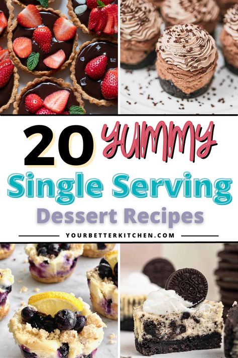 Small Chocolate Desserts For Parties, Simple Small Desserts, Dessert For Two Easy, Small Desserts For Two, Amazing Dessert Ideas, Chocolate Covered Cheesecake Bites, Mini Oreo Cheesecake Bites, Small Batch Desserts, Small Batch Recipes