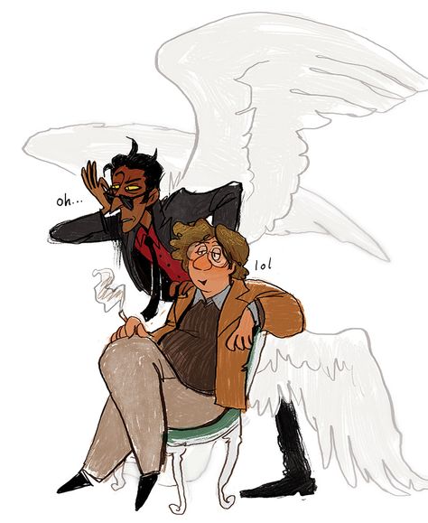 Muriel Good Omens, Book Omens, Loser Boyfriend, What Is Gender, Book Fanart, The Omen, Good Omens Book, Ineffable Husbands, Good Omens