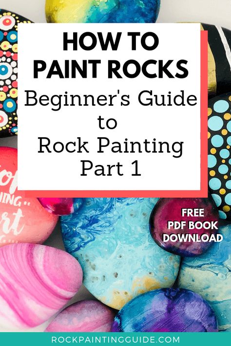 How To Paint Rocks, Rock Painting Supplies, Rock Painting Tutorial, Paint Rocks, Painted Rocks Kids, Painted Rocks Craft, Painted Rocks Diy, Rock Painting Ideas Easy, Rock Painting Patterns