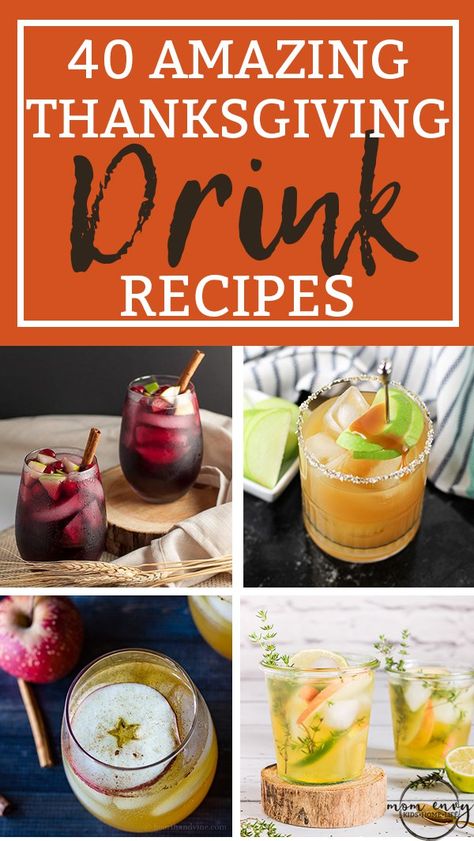 40 Thanksgiving Drink Recipes. Alcoholic and nonalcoholic options. They're the perfect fall drink recipes for your Thanksgiving. Fall in love with some fall cocktails. #thanksgiving #thanksgivingrecipes #drinkrecipes #drinkrecipe #Cocktail Thanksgiving Drink Recipes Alcoholic, Thanksgiving Drink Recipes, Thanksgiving Drinks Alcohol, Drink Recipes Alcoholic, Cocktails Thanksgiving, Thanksgiving Recipes Drinks, Thanksgiving Cocktail Recipes, Fall Drink Recipes, Fruit Sorbet