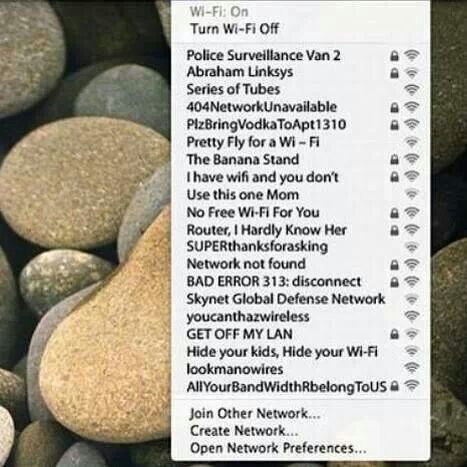 Wifi network connections Funny Wifi Names, Pinterest Board Names, Wifi Names, Banana Stand, Animal Tumblr, 9gag Funny, Pretty Fly, Wireless Network, Get Off Me