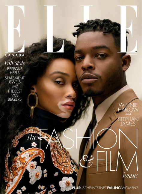 Stephan James by Norman Wong ELLE Canada Sept 2019. Stephan James, Elle Covers, Photo Mannequin, Black Magazine, Vogue Magazine Covers, Winnie Harlow, Mode Chanel, Fashion Magazine Cover, Cover Magazine