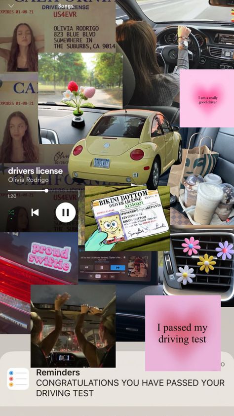 Get Driving License, Driving Test Motivation, Drivers Lisence Manifest, I Will Pass My Driving Test Manifestation, Manifest Passing Driving Test, Driving License Vision Board, Getting Driving License Aesthetic, Drivers Lisence Vision Board, Passing Driving License Aesthetic