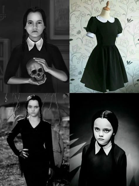 Wednesday Birthday Party, Wednesday Addams Outfit, Wednesday Birthday, Wednesday Addams Costume, Addams Family Costumes, Classy Halloween Costumes, Mark Ryden, Adams Family, Halloween Inspo