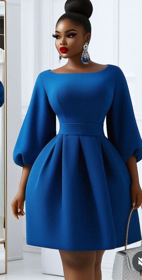 Credit: Folah Signature Corporate Dresses Classy, Folah Signature, Corporate Dresses, Corporate Gowns, Choir Dresses, Casual Gowns, Lace Dress Classy, Dresses For Ladies, Classy Short Dresses