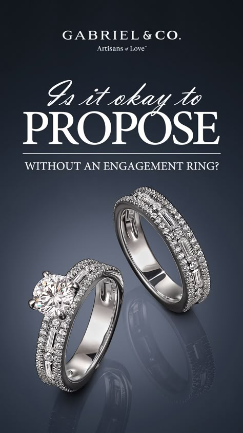 Is It Okay to Propose Without an Engagement Ring-ER14719O4W44JJ,ER15802R4W44JJ,ER14940R6W83JJ,ER14915R4W44JJ,ER16121R4W43JJ,ER15960R6M4JJJ Modern Diamond Rings For Proposal, Ring Graphic Design, Diamond Jewelry Creative Ads, Diamond Ring Advertisement, Jwellary Advertisment Poster, Engagement Ring Infographic, Twin Rings, Ring Photoshoot, Engagement Ring And Band