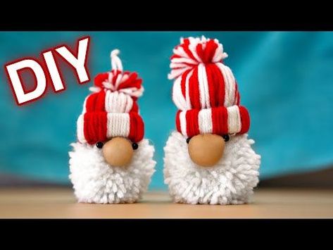 Toilet Roll Hats, Gnome Made From Toilet Paper Roll, Toilet Paper Roll Gnome Hats, Craft Gnomes How To Make, Gnome Toilet Paper Roll, Toilet Paper Roll Santa Hat, How To Make A Gnome Out Of Toliet Paper Rolls, Toilet Paper Roll Gnome Ornaments, Diy Gnomes Using Toilet Paper Roll