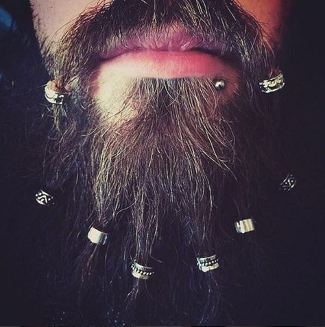 regal rose beard bead clickers anyone? Beard Decorations, Pirate Beard, Viking Hairstyles, Beard Rings, Beard Accessories, Beard Jewelry, Hairstyles Mens, Braided Beard, Beard Beads