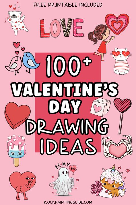 Discover a treasure trove of Valentine’s Day drawing ideas that are perfect for all skill levels and kids of all ages during this love-filled season. Get ready to unleash your creativity and spread the love with these amazing drawing ideas! With over 100 options to choose from, including adorable love-themed drawing concepts, you’re sure to find the perfect inspiration for some fun Valentine’s Day activities! Valentines Day Doodles Easy, Drawing Ideas Valentines, Drawing Ideas Valentines Day, Valentines Sketches, Valentines Day Drawing Ideas, Donut Drawing, Valentine Drawing, Valentines Day Cards Diy, Amazing Drawing Ideas