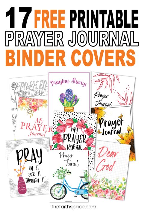 Bible Binder Cover, Faith Planner Free Printable, Free Prayer Journal Printable, Prayer Journal Template Free Printable, Prayer Binder Ideas Free Printables, Prayer Board Ideas Diy Free Printables, Prayer Journal Cover, Journaling Sheets, Free Bible Journaling Printables