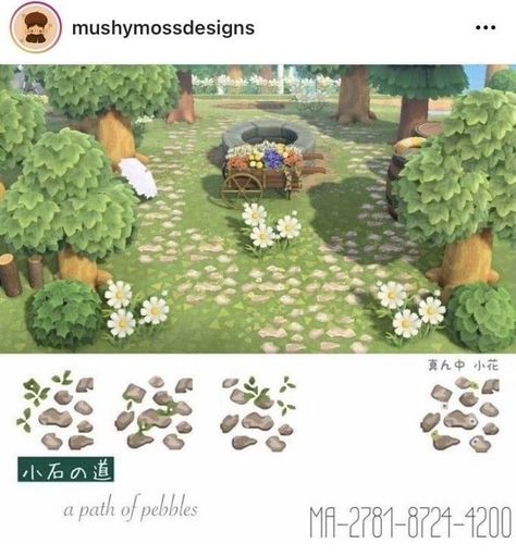 Simple Dirt Path Acnh, Animal Crossing Codes Pathways Stone, Acnh Forestcore Clothing Codes, Acnh Forestcore Path Codes, Acnh Custom Designs Path, Acnh Forestcore Codes, Animal Crossing Path Codes, Acnh Simple, Acnh Pathways