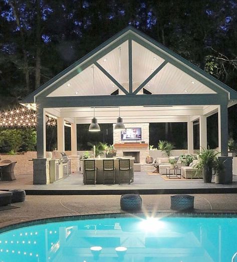 13 Clever Designs of How to Make Backyard Pool House Ideas Pool Patio Designs, Backyard Pool House, Pool House Ideas, Pool House Designs, Pool And Patio, Pool Cabana, Outdoor Remodel, Summer Backyard, Backyard Pavilion