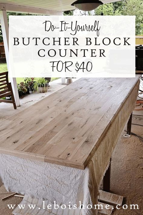 Diy Butcher Block Counter, Diy Butcher Block, Butcher Block Counter, Bed Platform, Diy Kitchen Remodel, Organizing Hacks, Kitchen Farmhouse, Butcher Block Countertops, Split Level