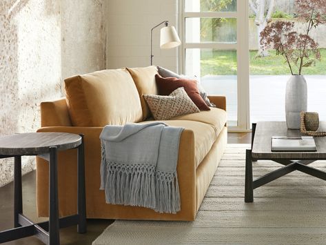 Spring 2021 Home ideas Sectional Sofa Sale, Arhaus Furniture, Functional Home, Rolled Arm Sofa, The Beauty Of Nature, Custom Sofa, Cleaning Upholstery, Handwoven Rug, Cushion Design