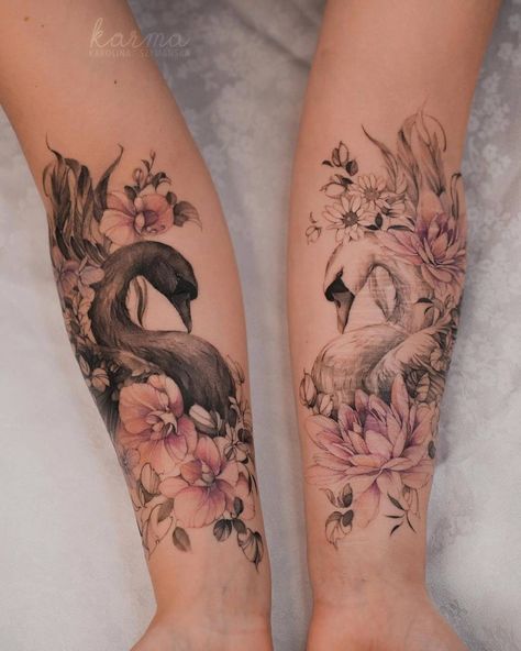 Black Swan Tattoo, Terrible Tattoos, Swan Tattoo, Colour Tattoo For Women, Character Design Concept Art, Karma Tattoo, Hippie Tattoo, Tattoo Design Tattoo, Quotes Nature