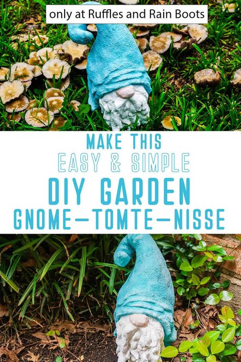 Yard Gnomes Diy How To Make, Diy Yard Gnomes, Outside Gnomes Diy, Diy Garden Gnomes Ideas, Diy Garden Gnomes How To Make, Cement Gnomes Diy, Concrete Gnomes Diy, Outdoor Gnomes Diy, Outdoor Gnomes Diy How To Make