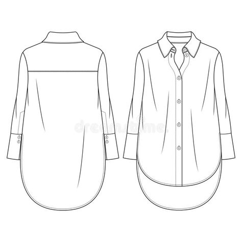 Shirt Dress Flat Sketch, Dress Flat Sketch, Women Shirt Dress, Illustrator Fashion, Fashion Model Sketch, Flat Drawings, Make Your Own Shirt, Dress Illustration, Fashion Illustration Sketches Dresses