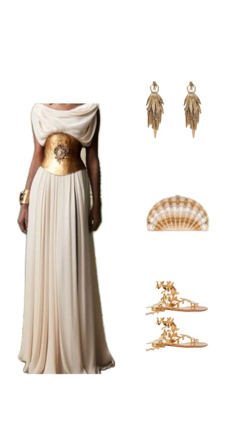 Greek Goddess Outfit, Empire Outfit, Greek Goddess Dress, Goddess Outfit, Goddess Dress, Engagement Dresses, Greek Goddess, Roman Empire, Summer Outfits