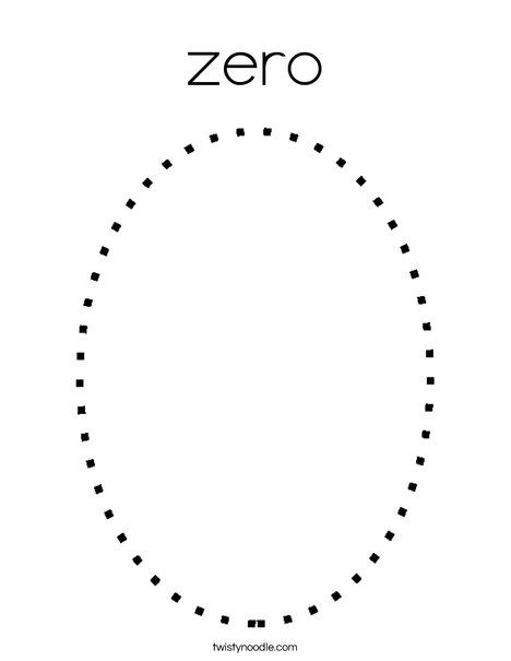 zero Coloring Page - Twisty Noodle Free Learning Websites, Number Zero, Leaf Coloring Page, Twisty Noodle, Holiday Lettering, Alphabet Activities Preschool, Letter Of The Week, Numbers Preschool, Math Art