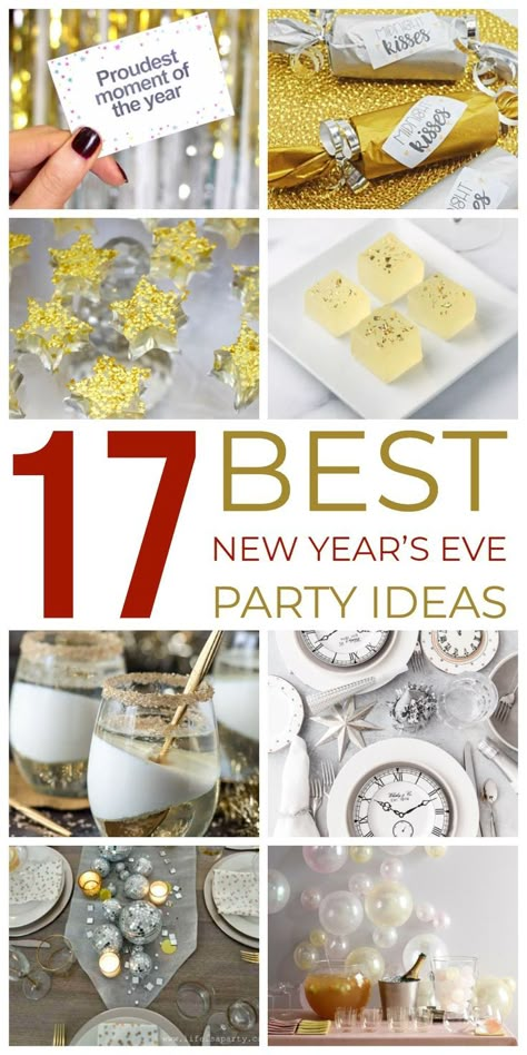 Casual Nye Party Ideas, Nye Family Food Ideas, New Year’s Eve Party Favor Ideas, New Year’s Eve Celebration Ideas, New Year Cocktail Party, New Year’s Day Party Ideas, New Year’s Eve Party Favors, New Year’s Party Activities, New Year’s Eve Celebration