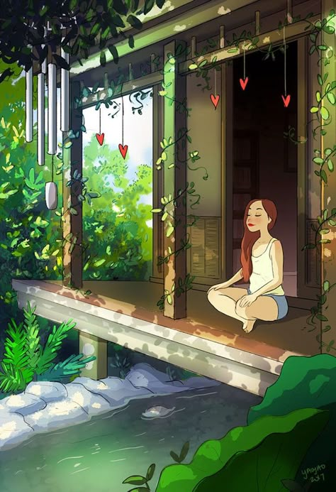 Benefits of Living Alone Showcased in Charming Illustrations Yaoyao Ma Van, Christopher Mccandless, Joy Of Living, Living Alone, 판타지 아트, Dreamy Art, Anime Boys, Girly Art, Manga Drawing