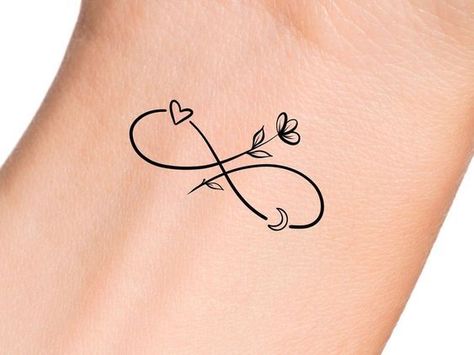 Infinity Tattoo With Roman Numerals, J Tattoo, Infinity Tattoos, Small Letters, Simplistic Tattoos, Letter S, Wrist Tattoos, Infinity Tattoo, Tattoo Ideas