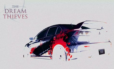 Kavinsky's white Mitsubishi. #RosephLyvinsky | Raven boys The Dream Thieves, Dream Thieves, Bulleted List, Ley Lines, Rangers Apprentice, Blue Sargent, Apps For Teens, Raven King, Raven Cycle