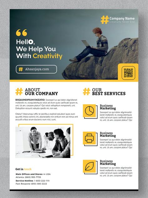 Corporate Newsletter Design Layout, One Pager Design, Professional Flyer Design, Infographic Inspiration, One Pager, Flyer Design Layout, Desain Editorial, Graphic Design Flyer, Flyer Design Inspiration