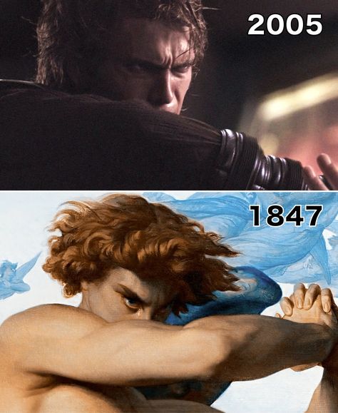 Culture Critic on X: "Great paintings that inspired iconic movie scenes... 🧵 (continued) 1. “Fallen Angel”, Alexandre Cabanel // “Star Wars: Revenge of the Sith”, directed by George Lucas https://t.co/4kQJcxVvWv" / X Fallen Angel Alexandre Cabanel, Iconic Movie Scenes, Alexandre Cabanel, Bernardo Bertolucci, Star Wars Painting, Lars Von Trier, Shutter Island, Revenge Of The Sith, The Fallen Angel