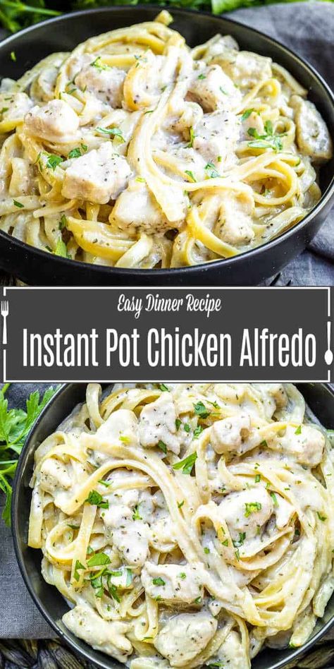 One Pot Alfredo Pasta, One Pot Alfredo, Instant Pot Chicken Alfredo, Pasta In The Instant Pot, Chicken Alfredo Recipe, Make Pasta, Chicken Alfredo Recipes, Best Pasta Recipes, Homemade Alfredo Sauce