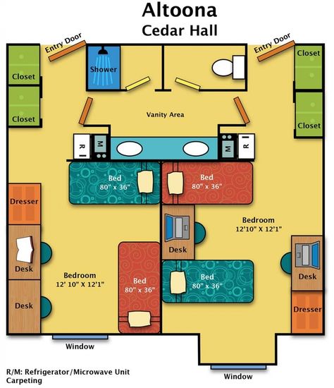 penn state dorm room - interior paint colors 2017 Check more at http://www.mtbasics.com/penn-state-dorm-room-interior-paint-colors-2017/ Penn State Dorm, Penn State College, Closet Vanity, Entry Closet, Vanity Area, State College, Penn State, Interior Paint Colors, Bedroom Bed