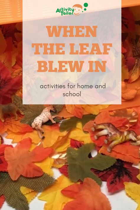 This classic children's book about "When the Leaf Blew In" to a farm is a repetitive story that little ones love! It touches on autumn themes for toddlers and preschoolers and includes opportunities for them to chime in during retellings. This post shares a number of sensory and language activities that can be used at home or in the classroom to reinforce the story's message. When The Leaf Blew In Activities, Leaf Activities For Toddlers, Baby Storytime, Children's Library, Playful Learning, Articulation Activities, Social Skills Activities, Childrens Library, Classroom Routines