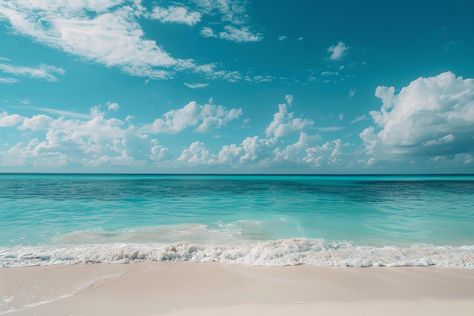 Scenic Beach with Powdery White Sand and Turquoise Waters Under Clear Sky with Scattered Clouds   nature background Sea Reference, Seasonal Backgrounds, Nature Background, Tree Saw, Clear Sky, Cityscape Photos, Explore Nature, Nature Backgrounds, Turquoise Water